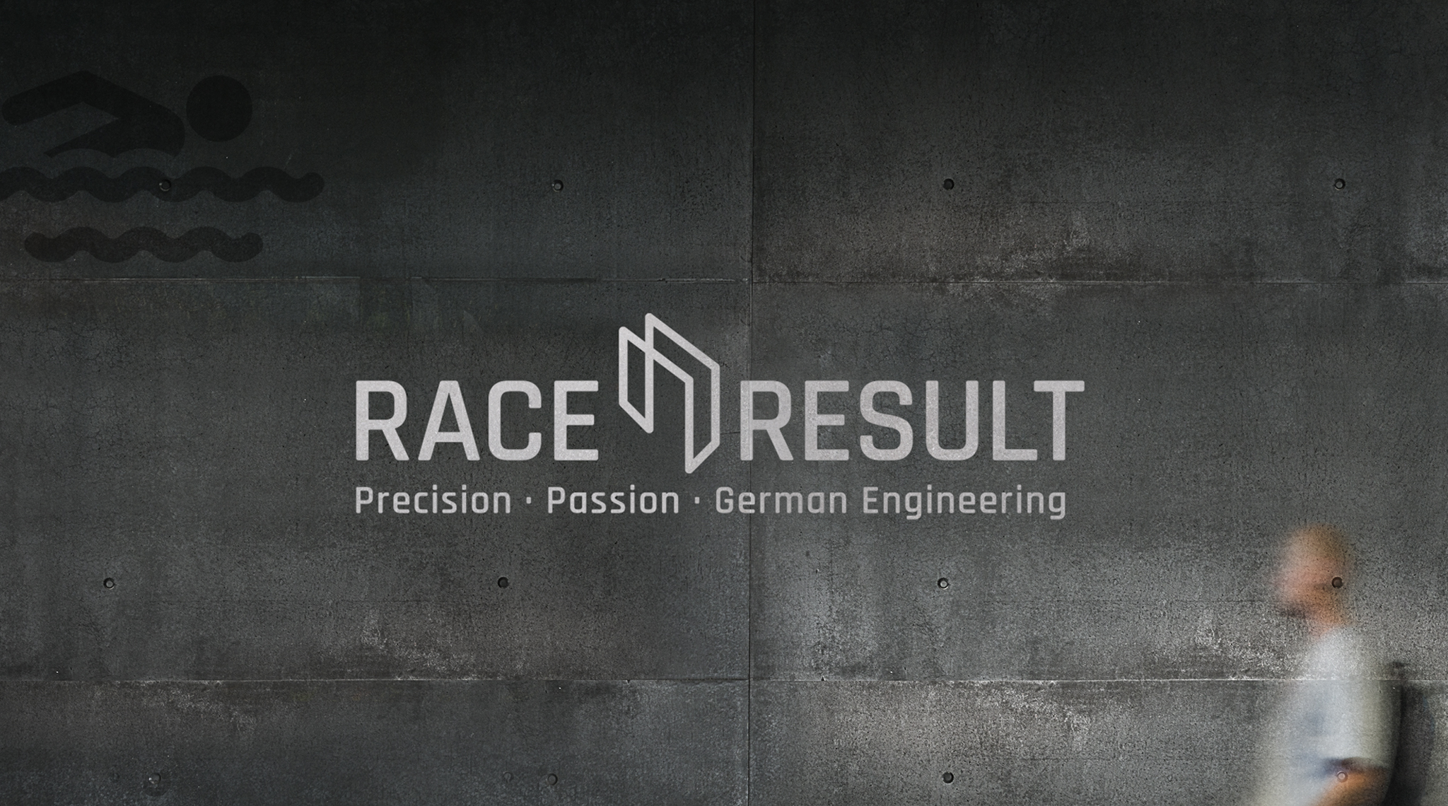 RACE RESULT Logo mit Slogan 'Precision · Passion · German Engineering'