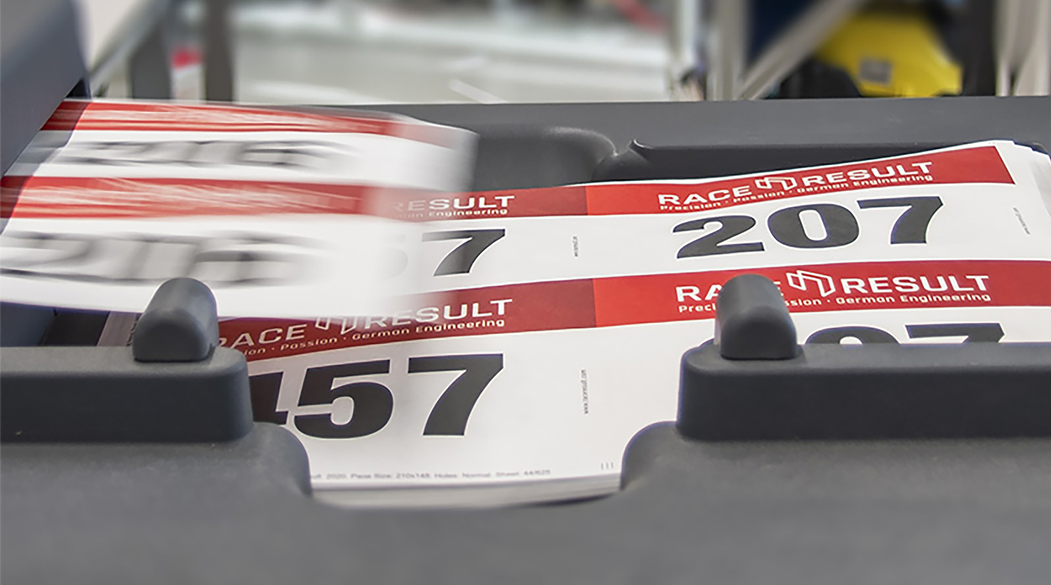 race | result Startnummern in Nahaufnahme